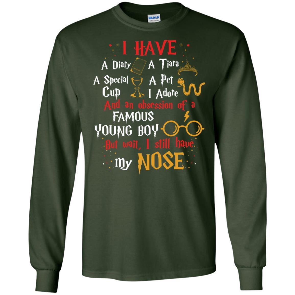I Have A Diary, A Tiara, A Special Cup, A Pet I Adore And An Obsession Of A Famous Young Boy Harry Potter Fan T-shirt Forest Green S