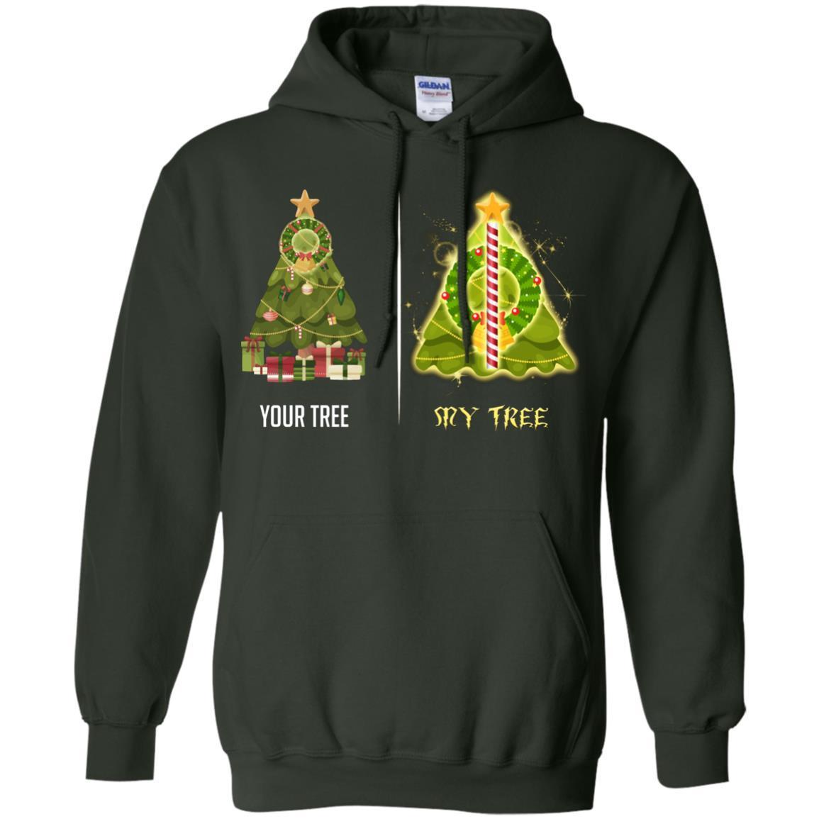 Harry Potter Christmas Tree Shirt Forest Green S