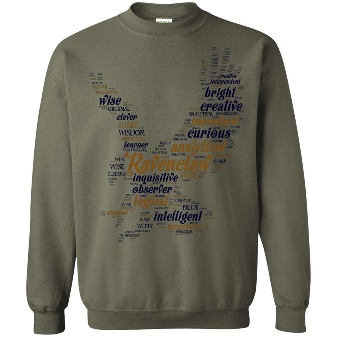 Ravenclaw House Harry Potter Fan Shirt Military Green S