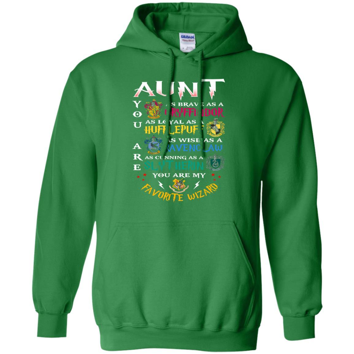 Aunt My Favorite Wizard Harry Potter Fan T-shirt Irish Green S