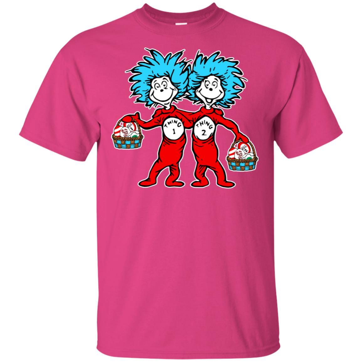 Dr. Seuss Thing 1 Thing 2 Easter Egg T-shirt Heliconia S