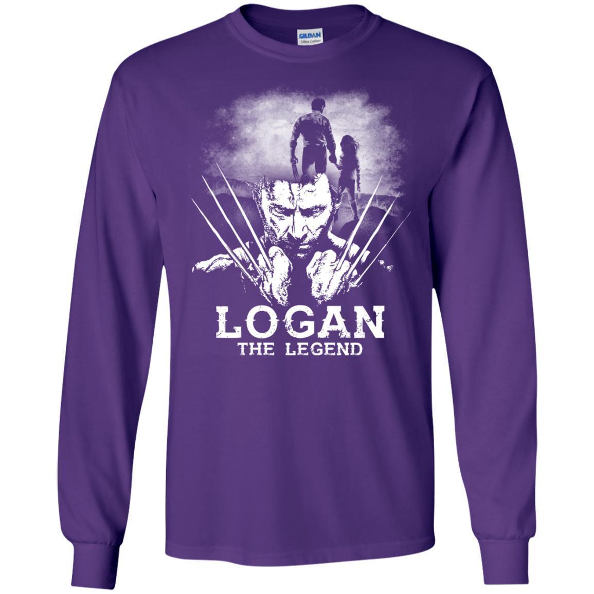 Logan The Legend Wolverine Fan T-shirt Purple S