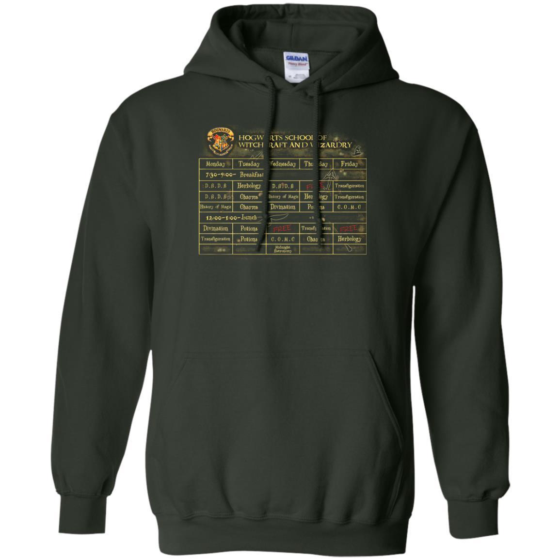 Harry's Schedule Harry Potter Shirt Forest Green S