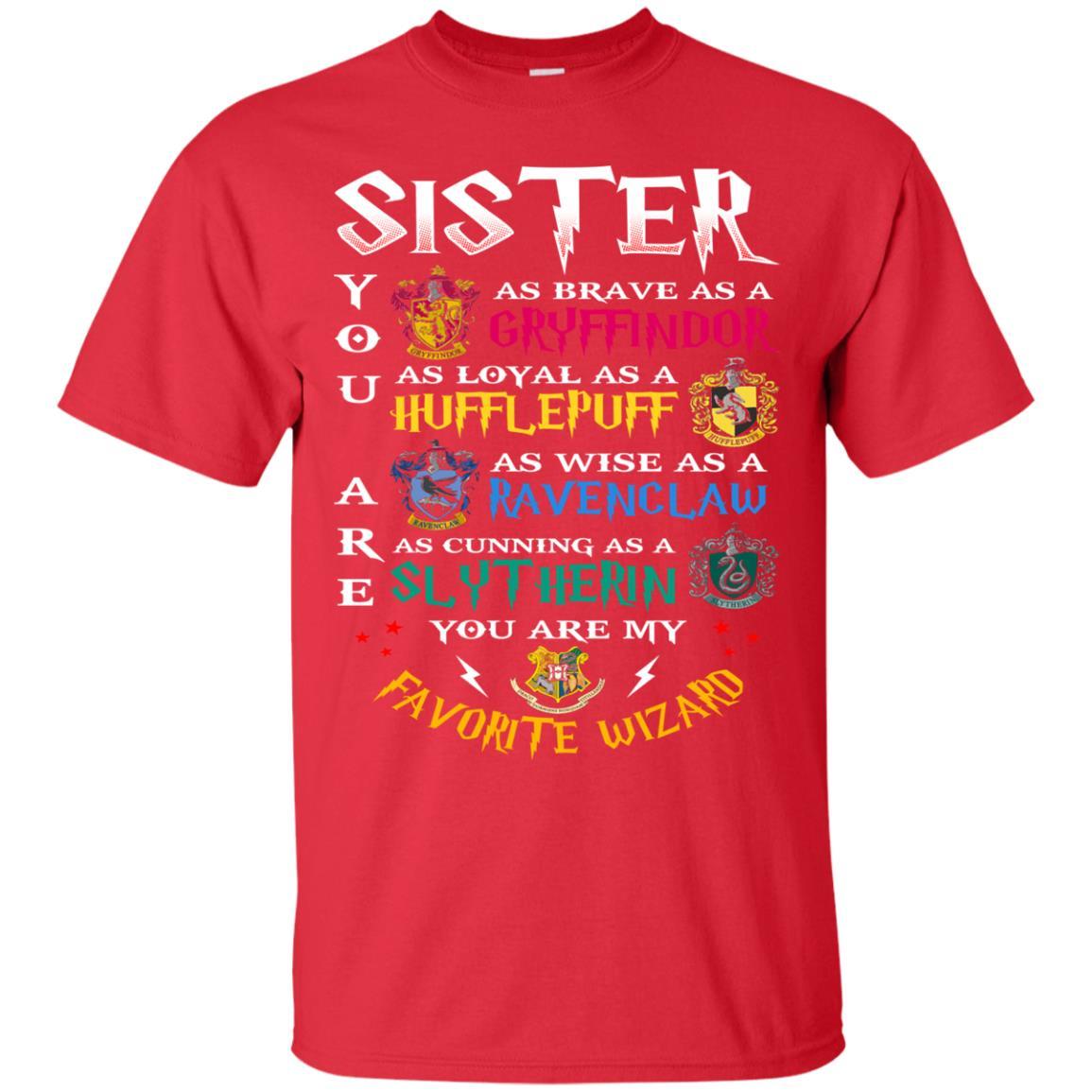 Sister My Favorite Wizard Harry Potter Fan T-shirt Red S