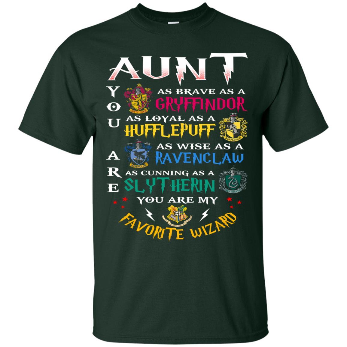 Aunt My Favorite Wizard Harry Potter Fan T-shirt Forest S