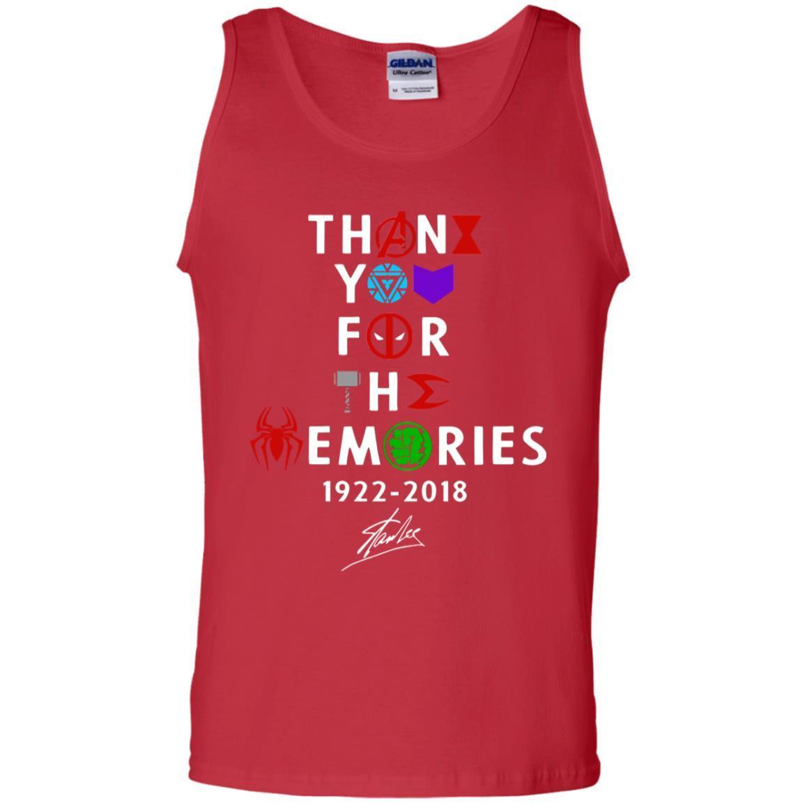 Thank You For The Memories Stan Lee Movie Hero Fan Shirt Red S