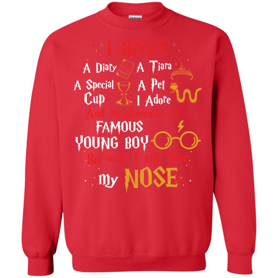 I Have A Diary, A Tiara, A Special Cup, A Pet I Adore And An Obsession Of A Famous Young Boy Harry Potter Fan T-shirt Red S