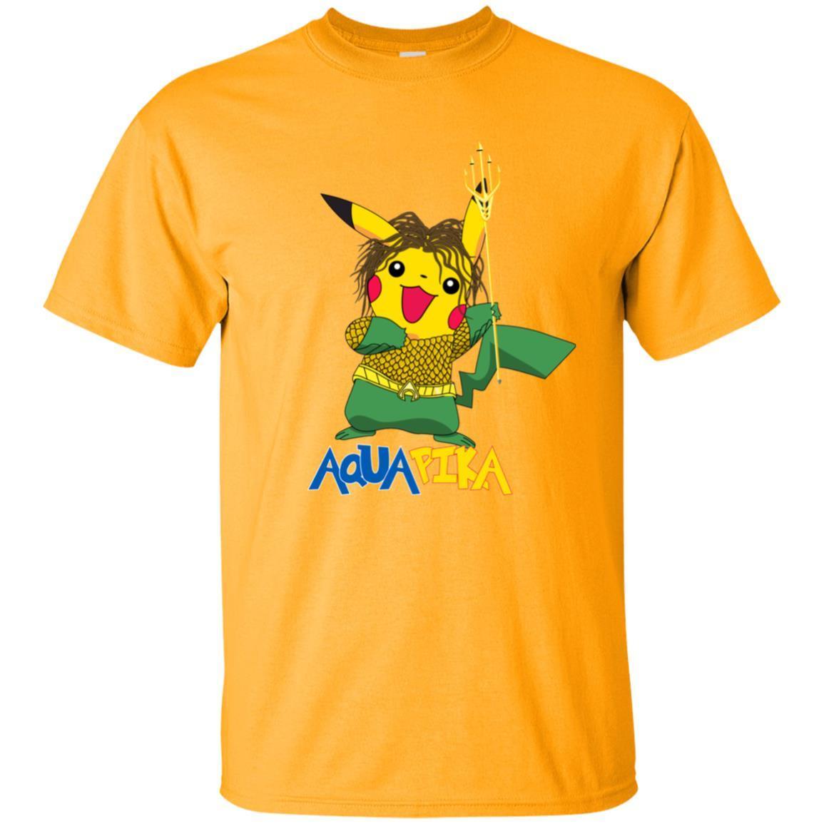 Aquapika Aquaman Piakachu Fan Shirt Gold S
