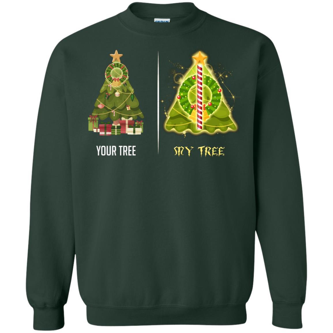 Harry Potter Christmas Tree Shirt Forest Green S