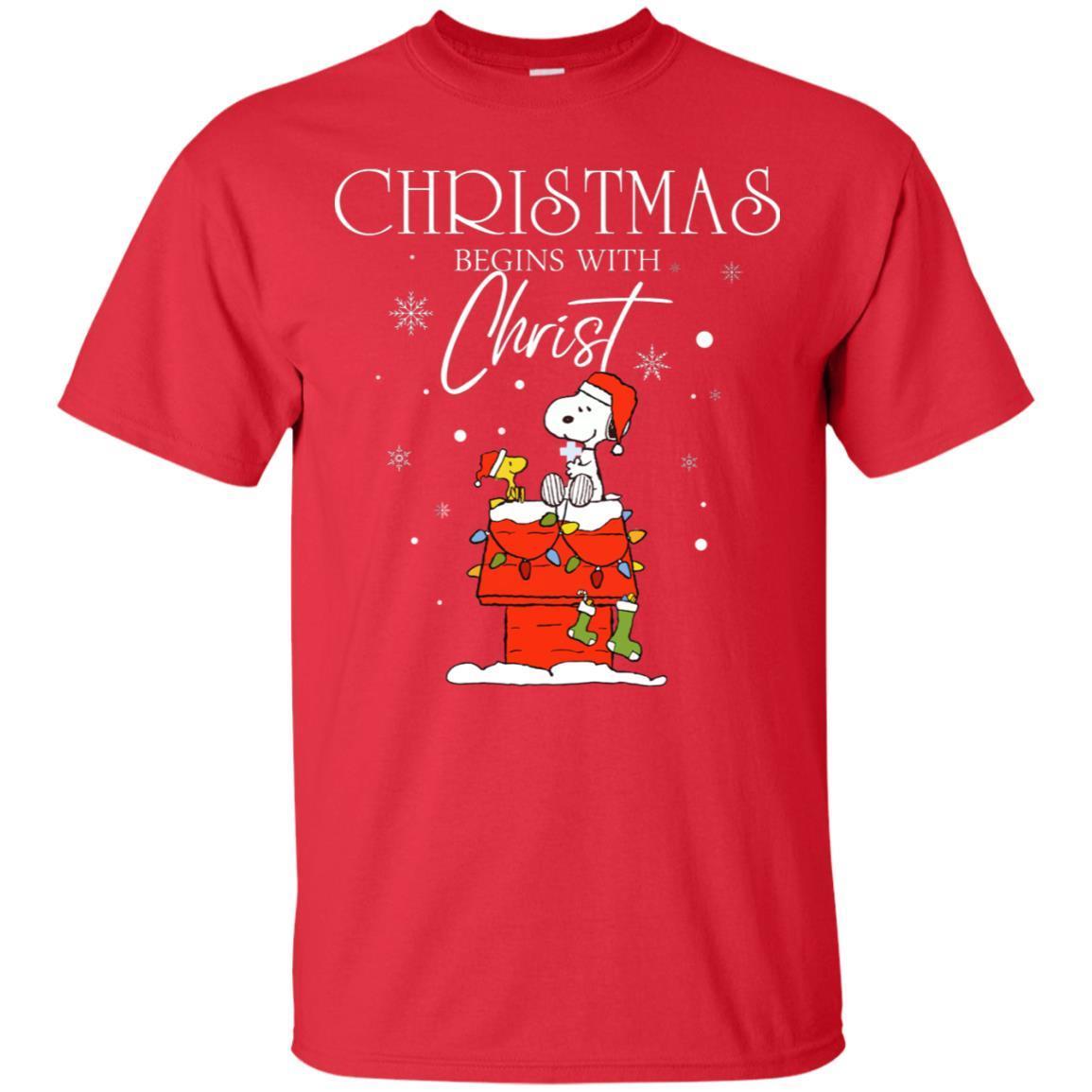 Christmas Begins With Christ Shirt