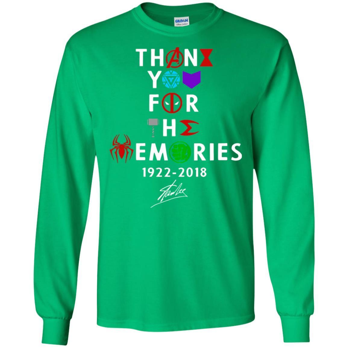 Thank You For The Memories Stan Lee Movie Hero Fan Shirt