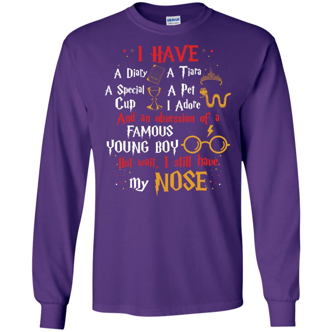 I Have A Diary, A Tiara, A Special Cup, A Pet I Adore And An Obsession Of A Famous Young Boy Harry Potter Fan T-shirt Purple S