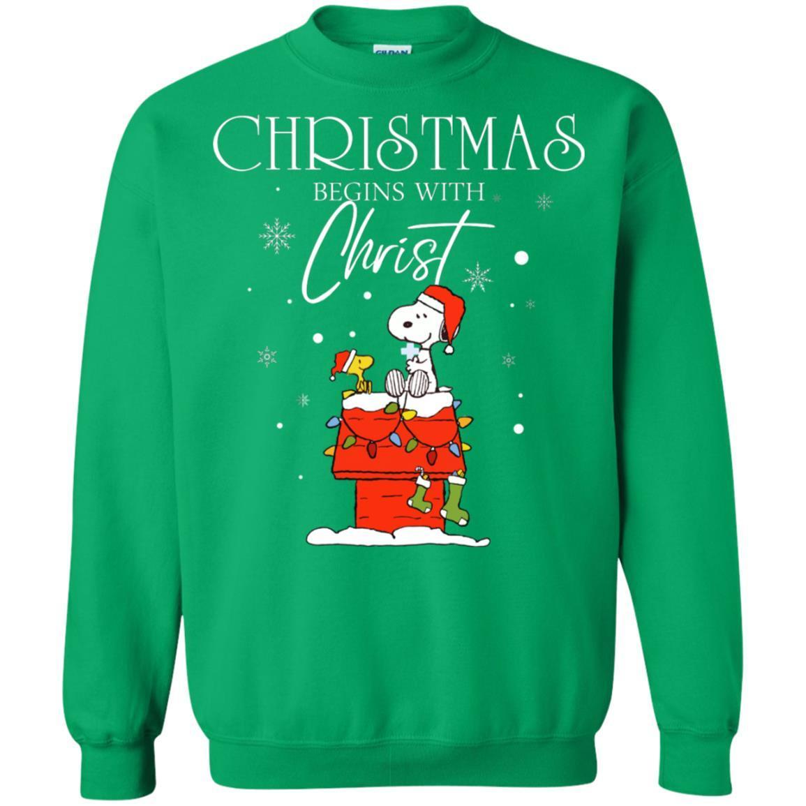 Christmas Begins With Christ Shirt
