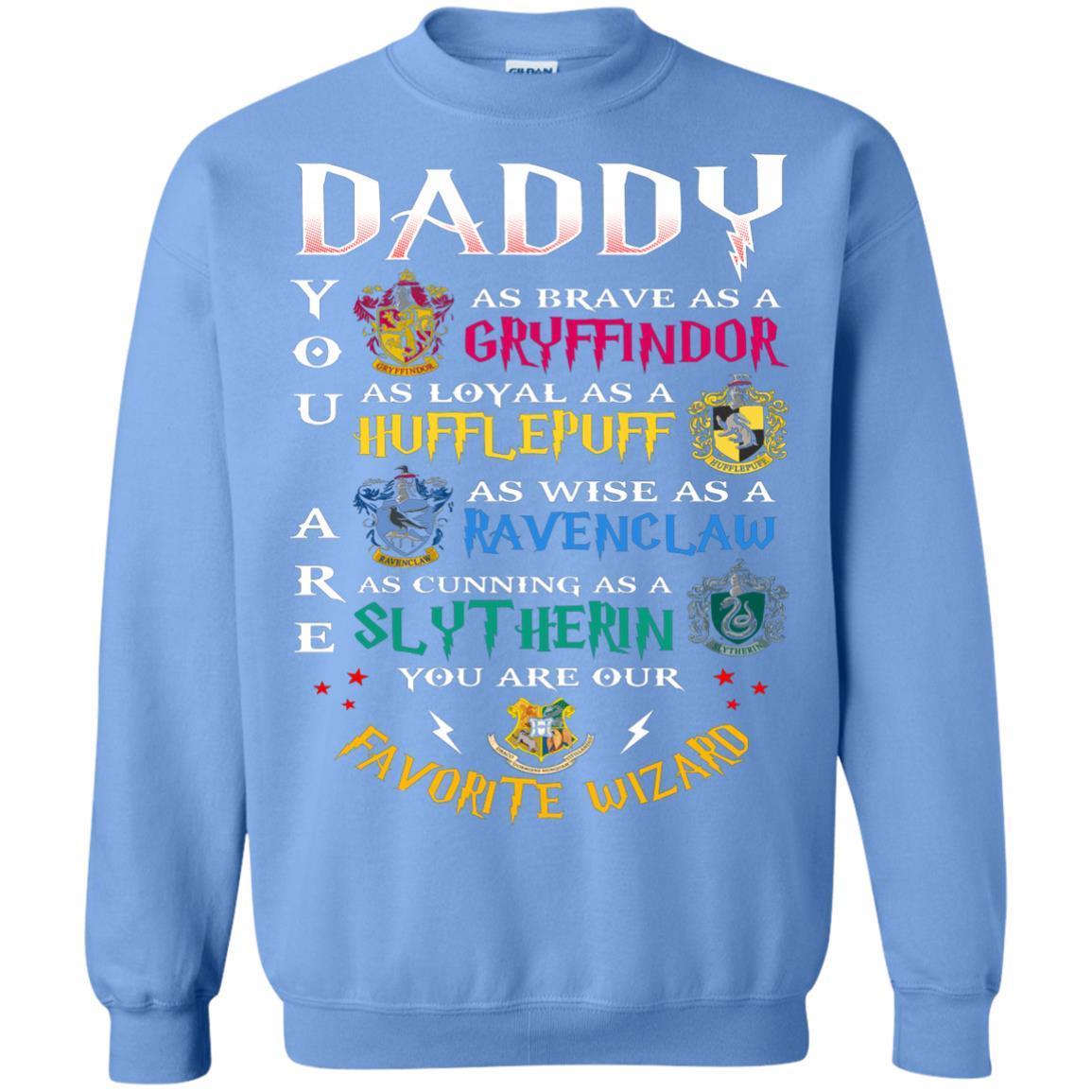 Daddy Our Favorite Wizard Harry Potter Fan T-shirt Carolina Blue S