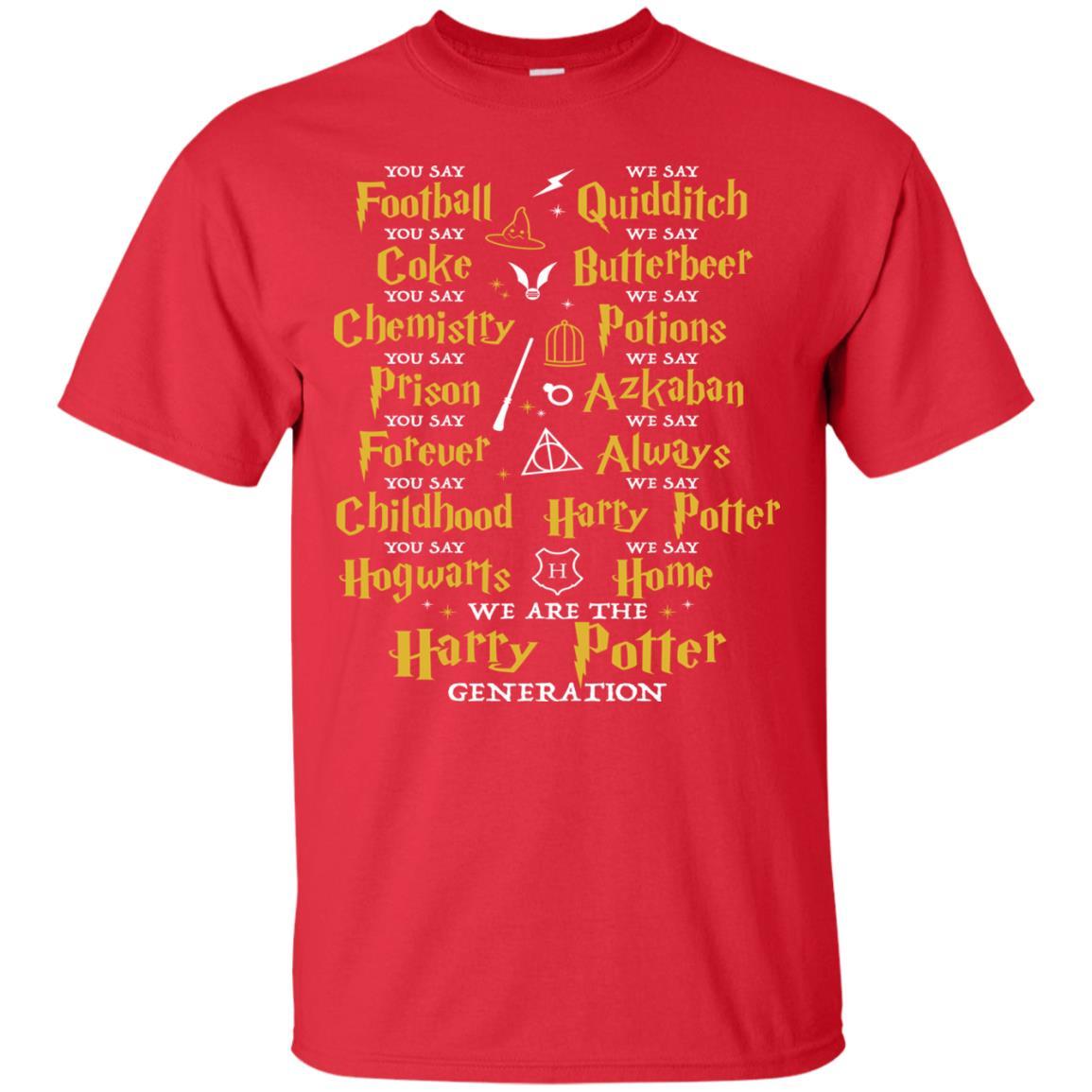 We Are The Harry Potter Generation Movie Fan T-shirt Red S