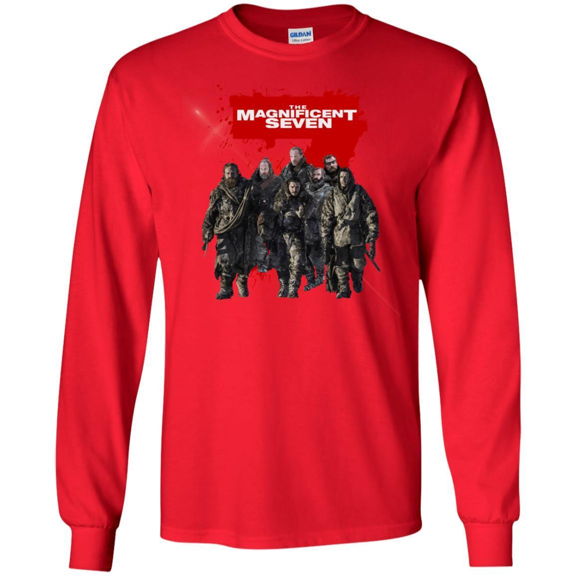 The Magnificent Seven Game Of Thrones Version T-shirt Red S