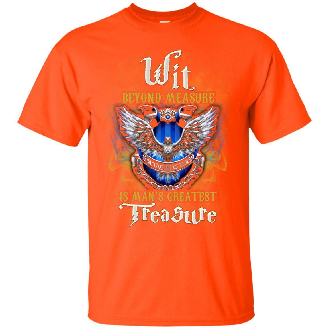 Wit Beyond Measure Is Man's Greatest Treasure Ravenclaw House Harry Potter Fan Shirt Orange S