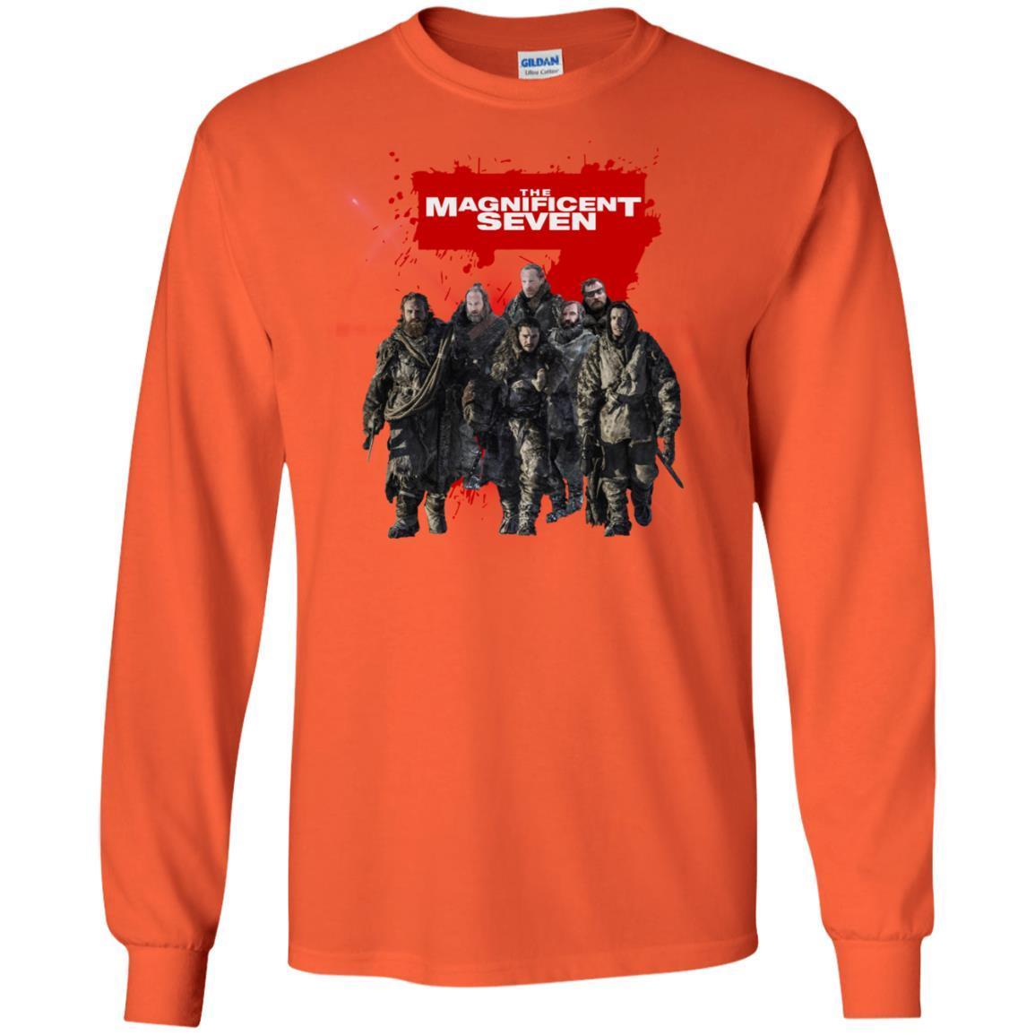 The Magnificent Seven Game Of Thrones Version T-shirt Orange S