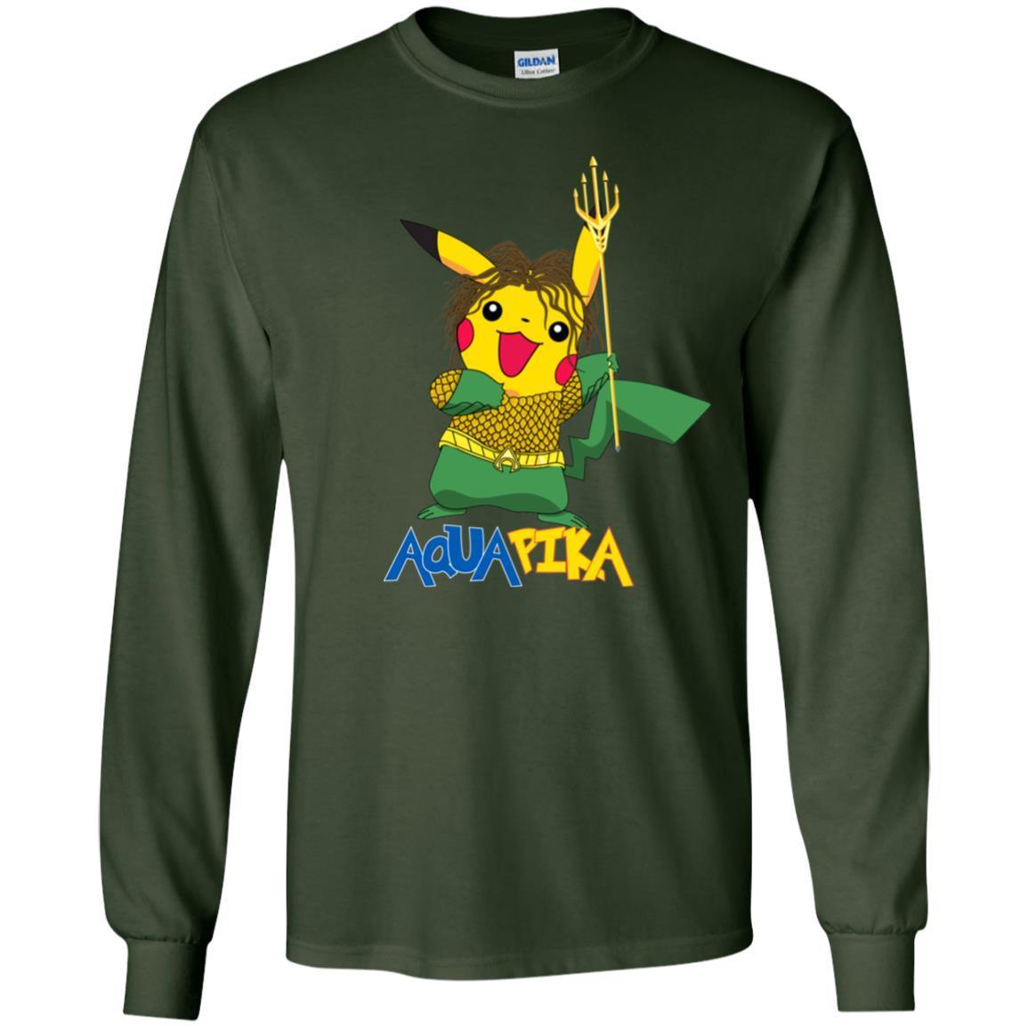 Aquapika Aquaman Piakachu Fan Shirt Forest Green S
