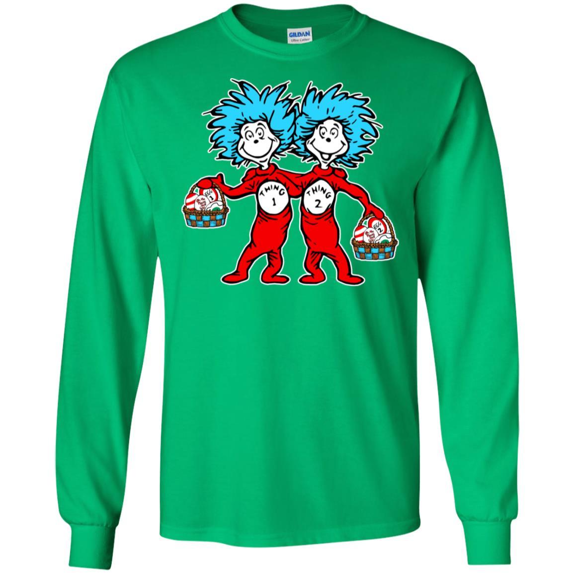 Dr. Seuss Thing 1 Thing 2 Easter Egg T-shirt Irish Green S