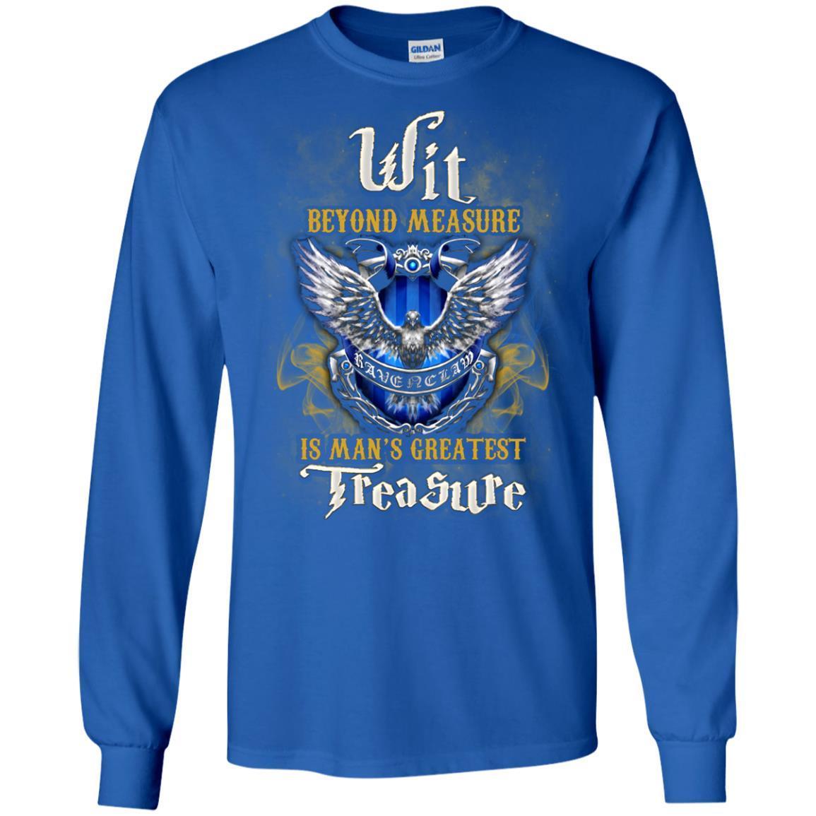 Wit Beyond Measure Is Man's Greatest Treasure Ravenclaw House Harry Potter Fan Shirt Royal S