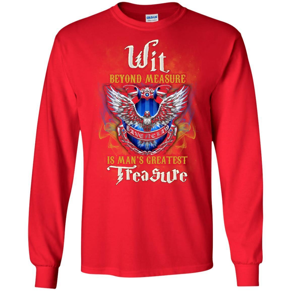 Wit Beyond Measure Is Man's Greatest Treasure Ravenclaw House Harry Potter Fan Shirt Red S