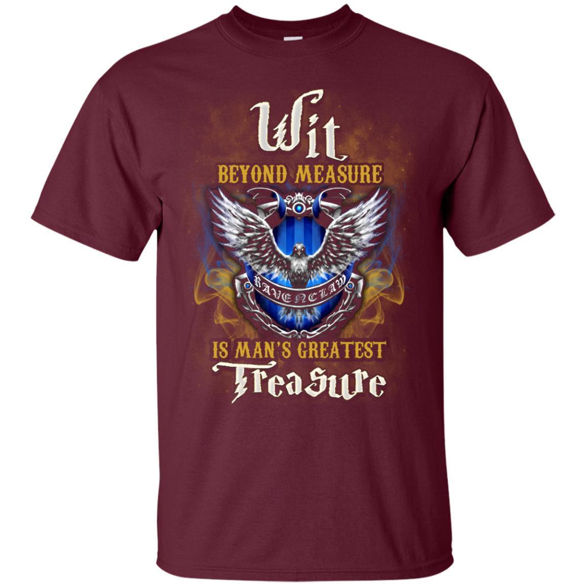 Wit Beyond Measure Is Man's Greatest Treasure Ravenclaw House Harry Potter Fan Shirt Maroon S
