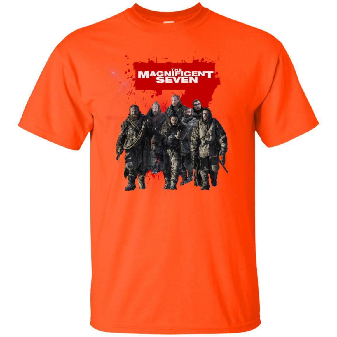 The Magnificent Seven Game Of Thrones Version T-shirt Orange S