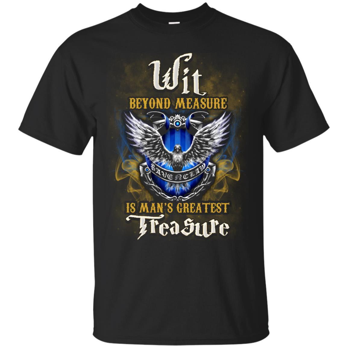 Wit Beyond Measure Is Man's Greatest Treasure Ravenclaw House Harry Potter Fan Shirt Black S