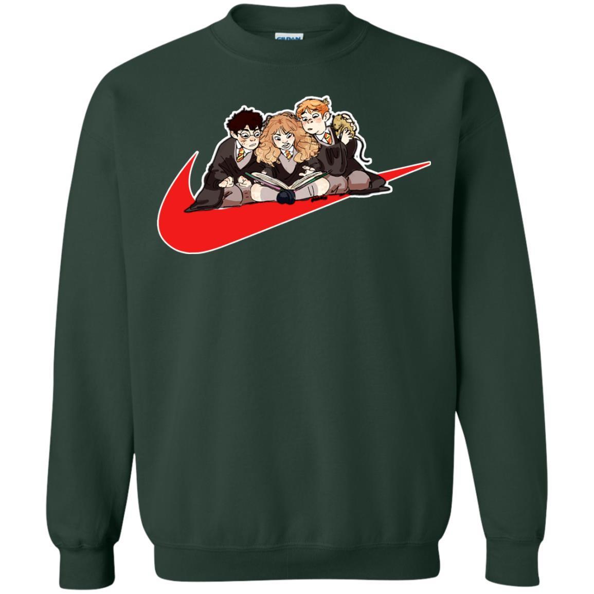 Harry Ron Hermione Gryffindor House Harry Potter Fan Shirt Forest Green S