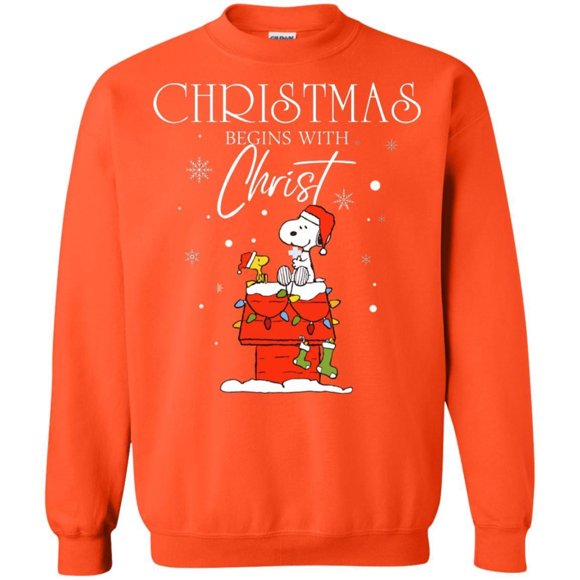 Christmas Begins With Christ Shirt
