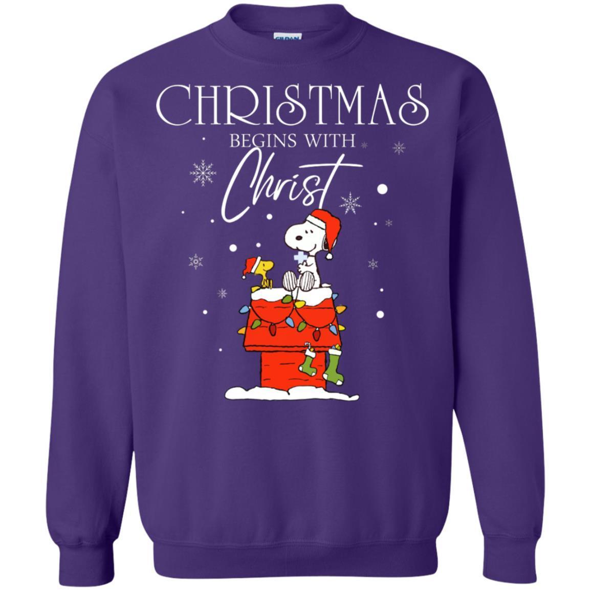 Christmas Begins With Christ Shirt