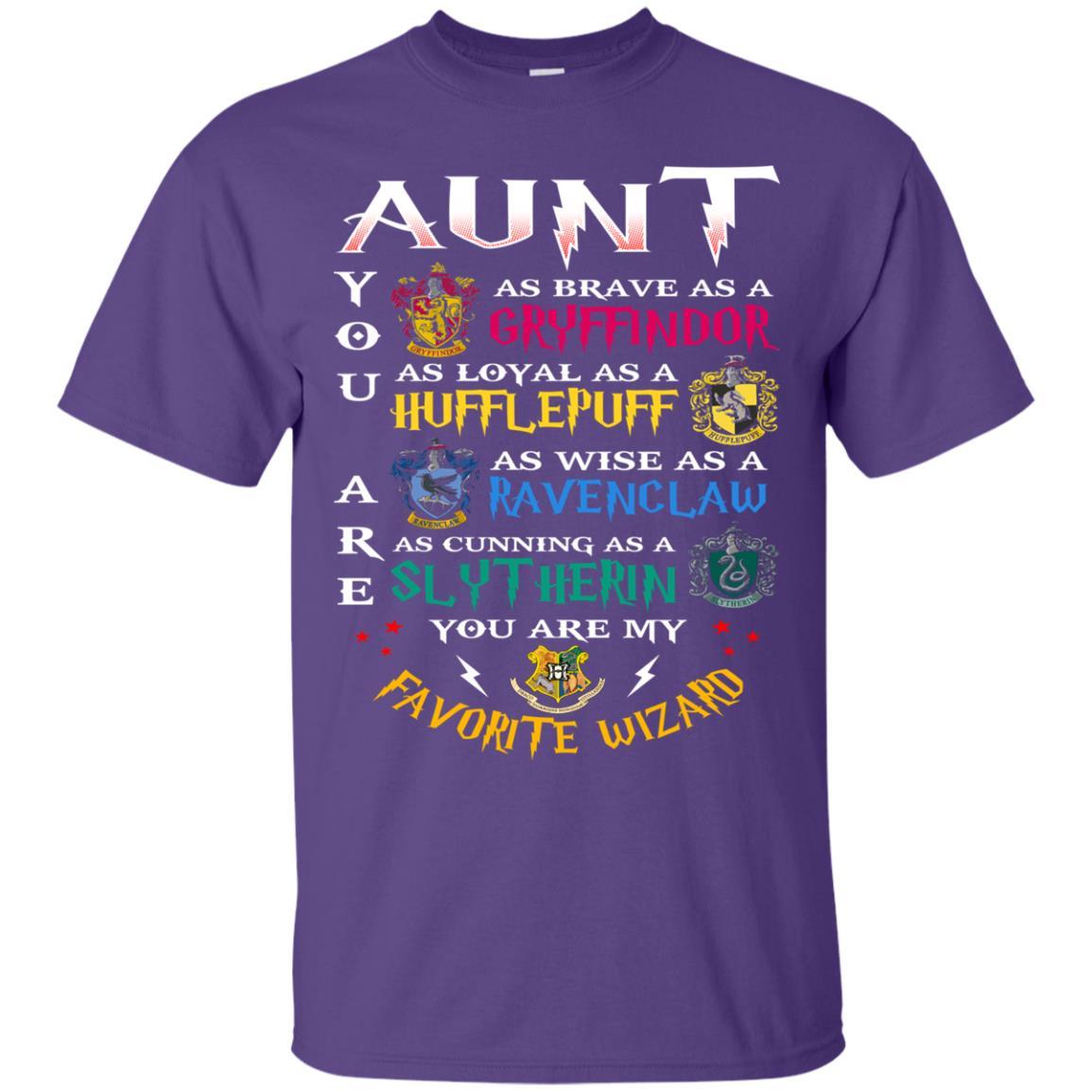 Aunt My Favorite Wizard Harry Potter Fan T-shirt Purple S