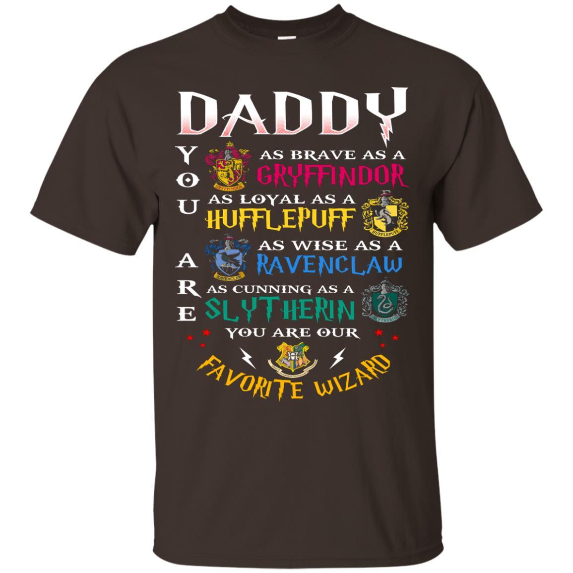 Daddy Our Favorite Wizard Harry Potter Fan T-shirt Dark Chocolate S