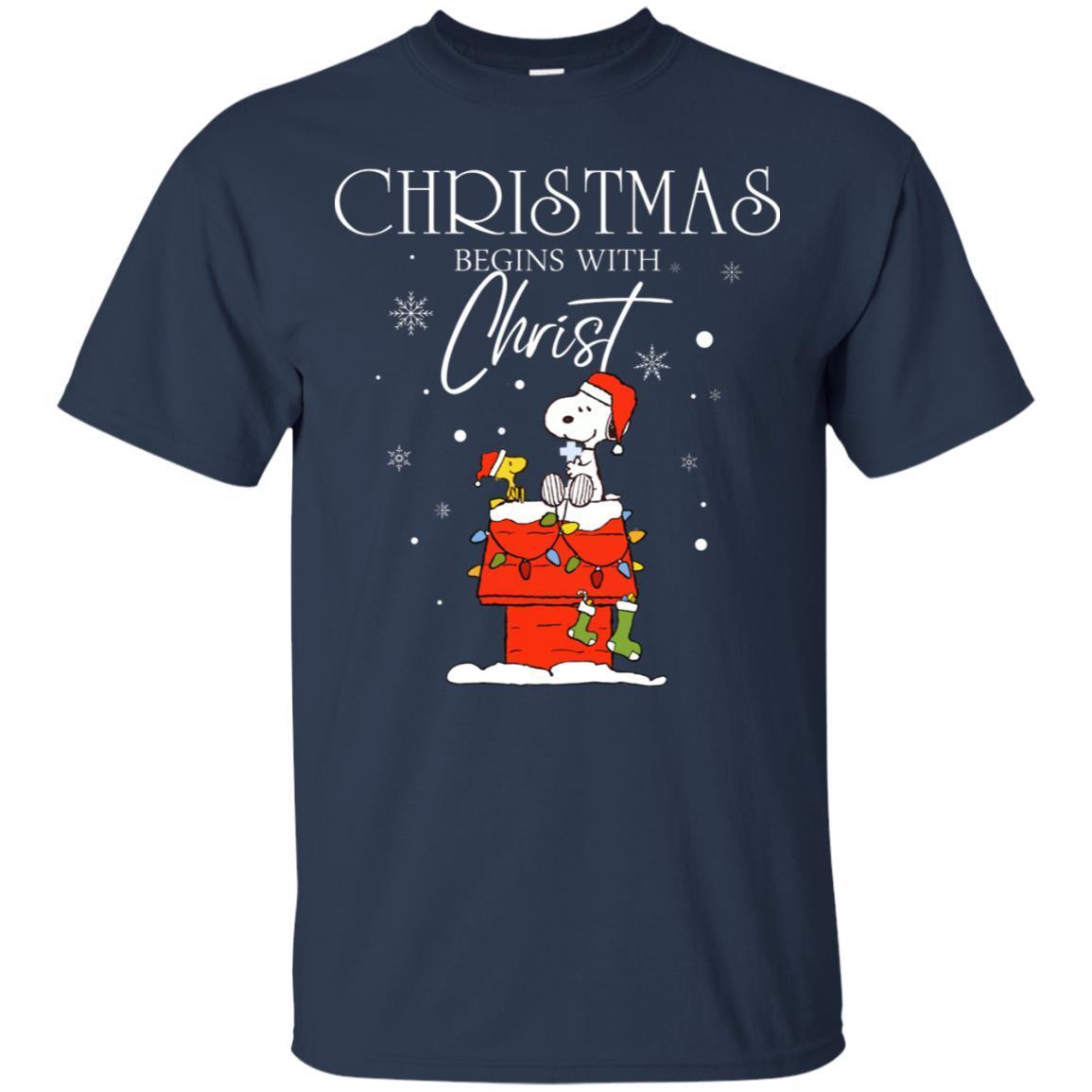 Christmas Begins With Christ Shirt