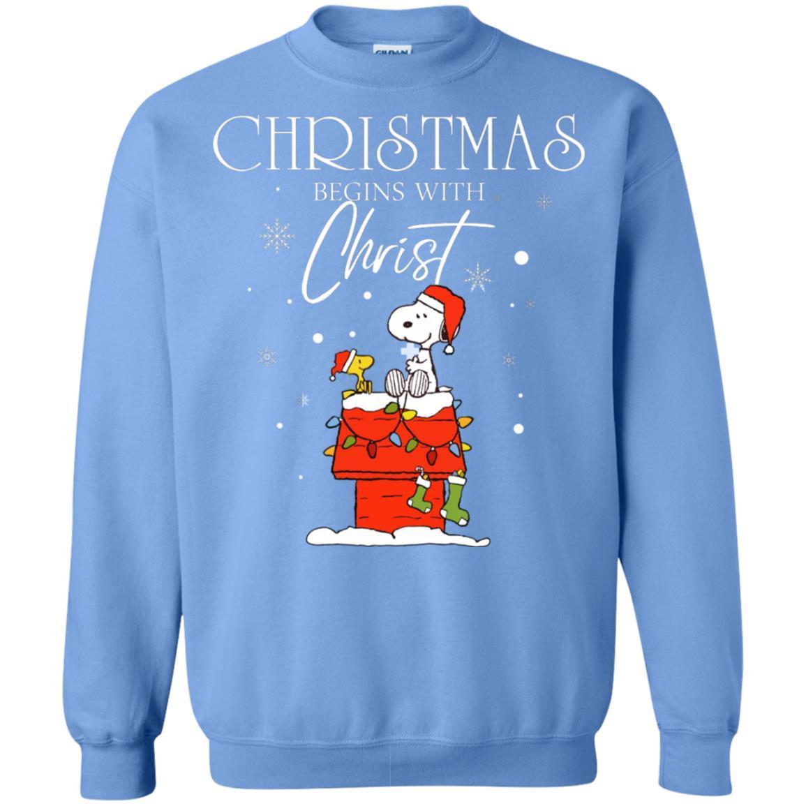 Christmas Begins With Christ Shirt