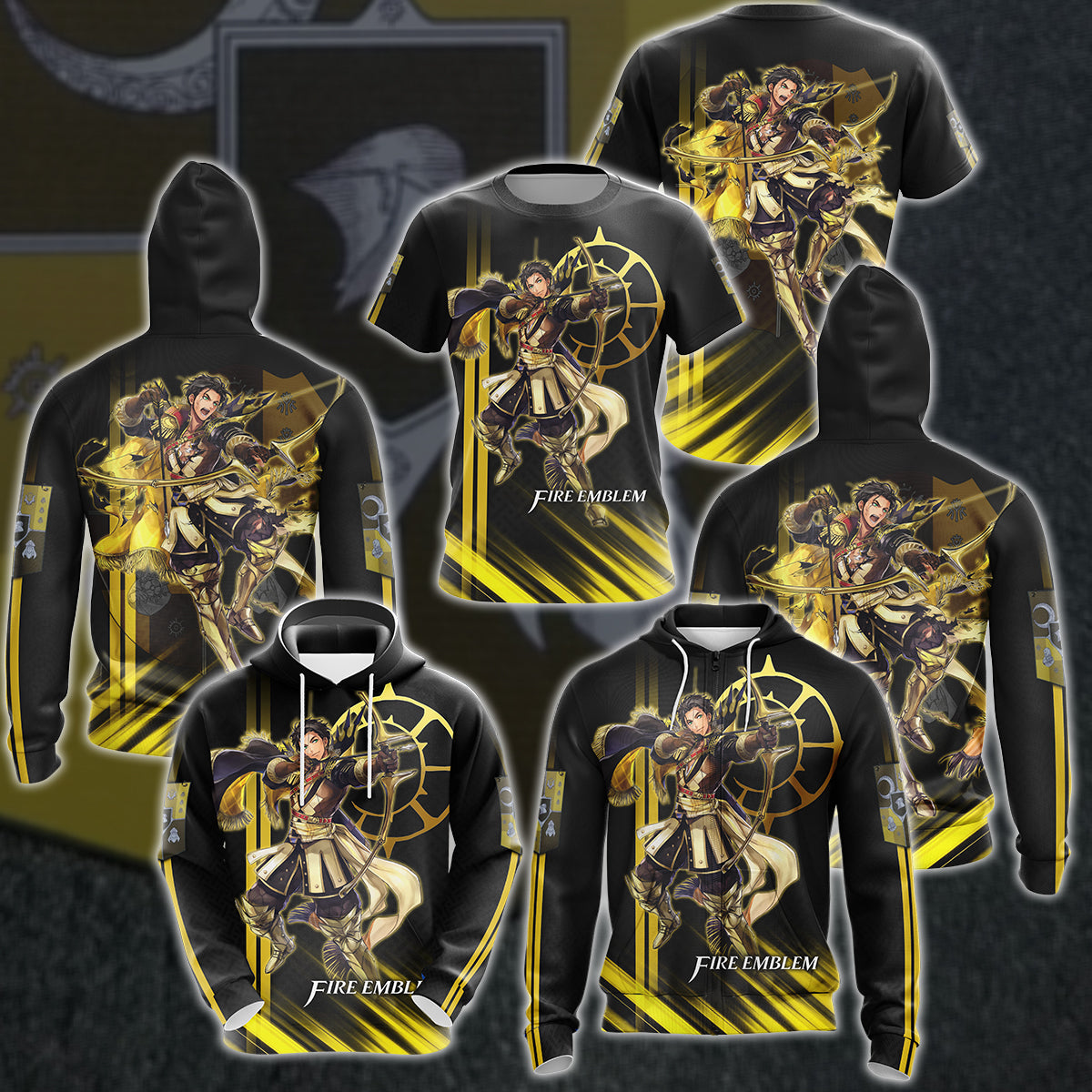 Fire Emblem Claude von Riegan Video Game 3D All Over Printed T-shirt Tank Top Zip Hoodie Pullover Hoodie Hawaiian Shirt Beach Shorts Jogger