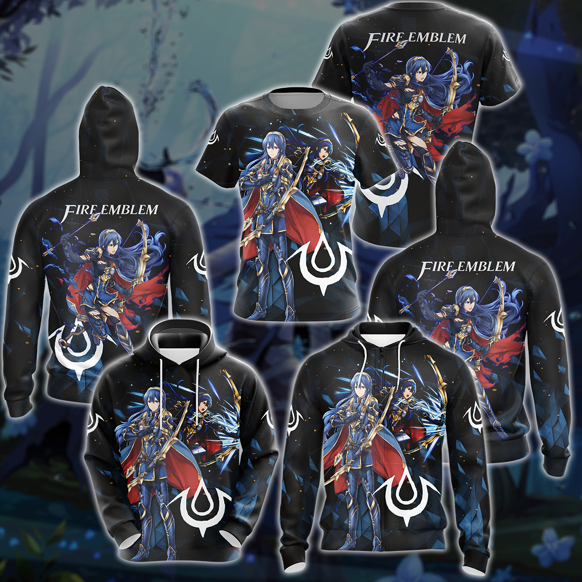 Fire Emblem Lucina Video Game 3D All Over Printed T-shirt Tank Top Zip Hoodie Pullover Hoodie Hawaiian Shirt Beach Shorts Joggers