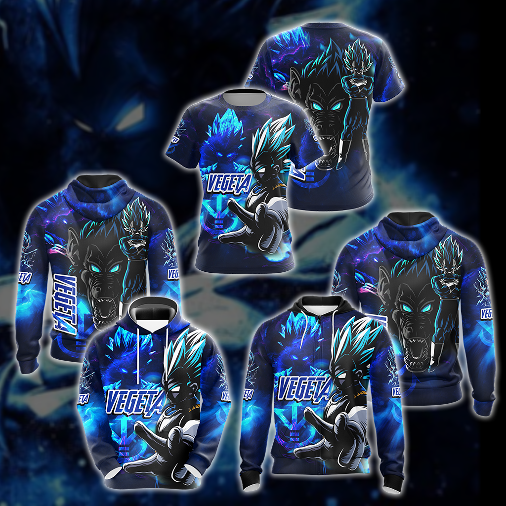 Dragon Ball Vegeta All Over Print T-shirt Tank Top Zip Hoodie Pullover Hoodie Hawaiian Shirt