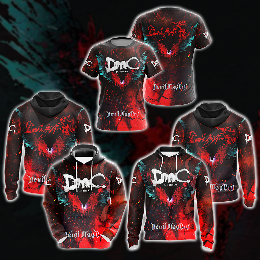 Devil May Cry All Over Print T-shirt Tank Top Zip Hoodie Pullover Hoodie Hawaiian Shirt