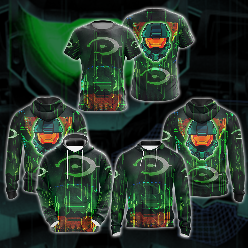 Halo Infinite Video Game All Over Print T-shirt Tank Top Zip Hoodie Pullover Hoodie