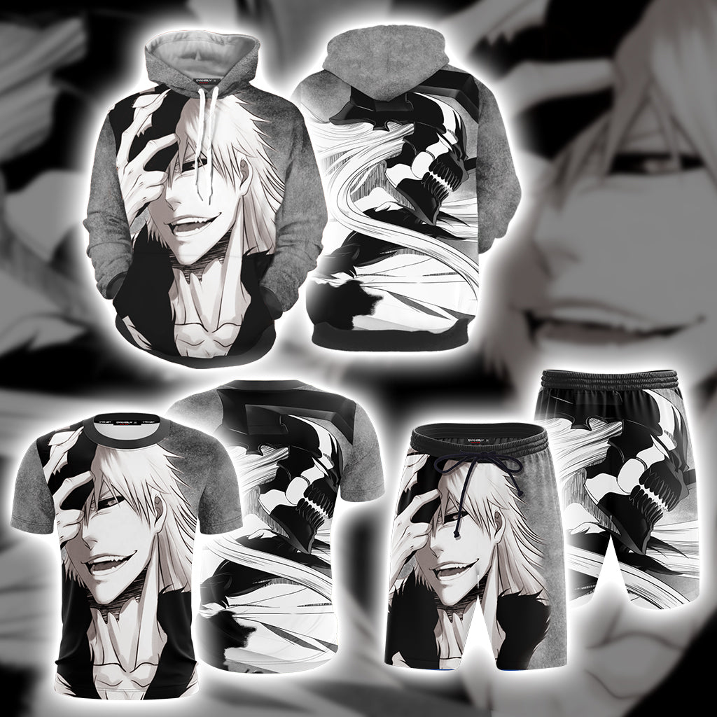 Bleach Vasto Lorde White Ichigo 3D Beach Shorts