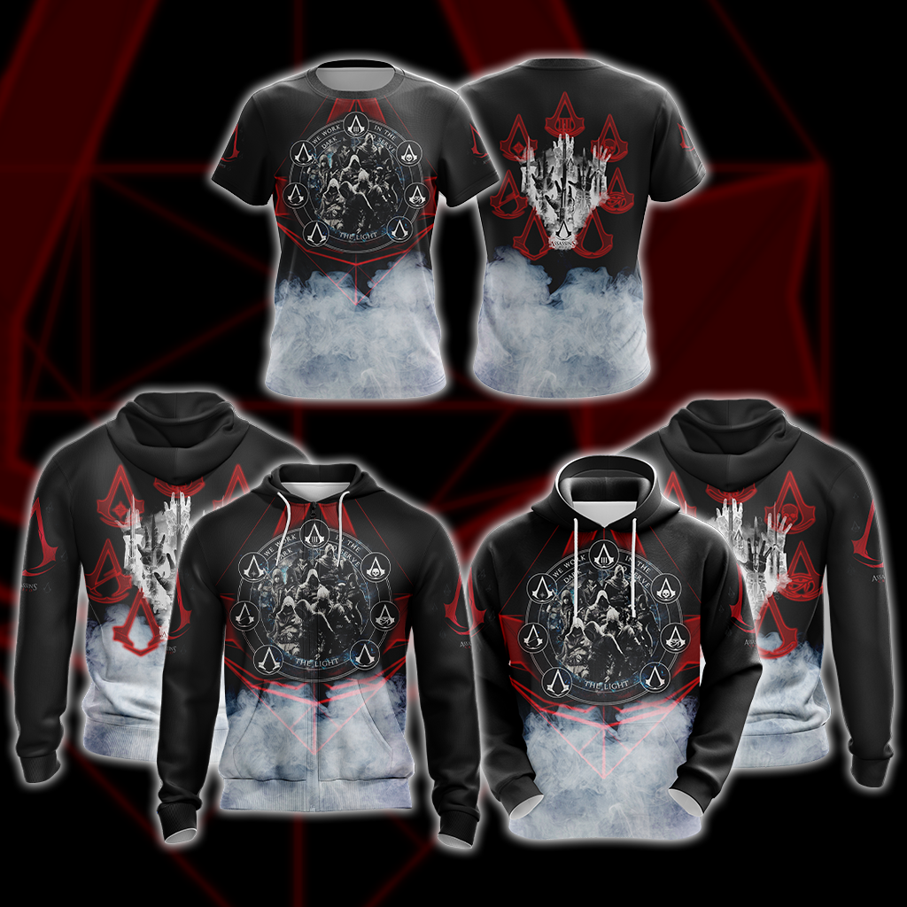 Assassin's Creed We Work In The Dark To Serve The Light Unisex 3D T-shirt