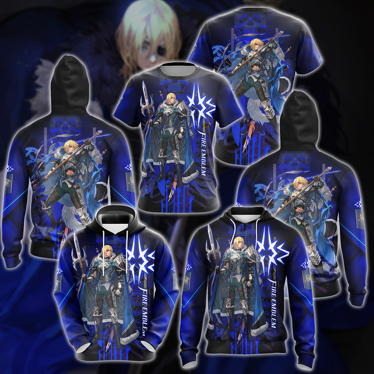 Fire Emblem Dimitri Video Game 3D All Over Printed T-shirt Tank Top Zip Hoodie Pullover Hoodie Hawaiian Shirt Beach Shorts Jogger