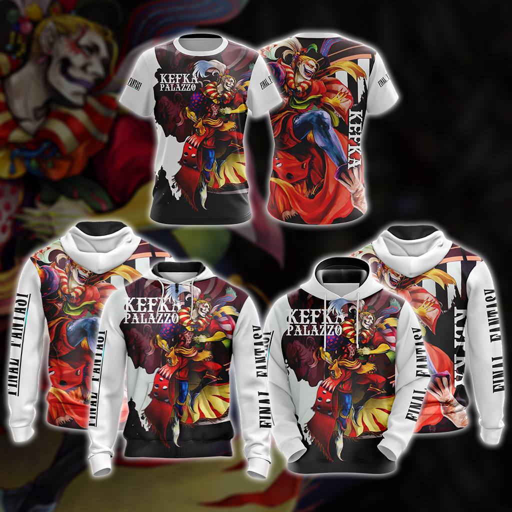 Final Fantasy Kefka Clown Unisex 3D T-shirt