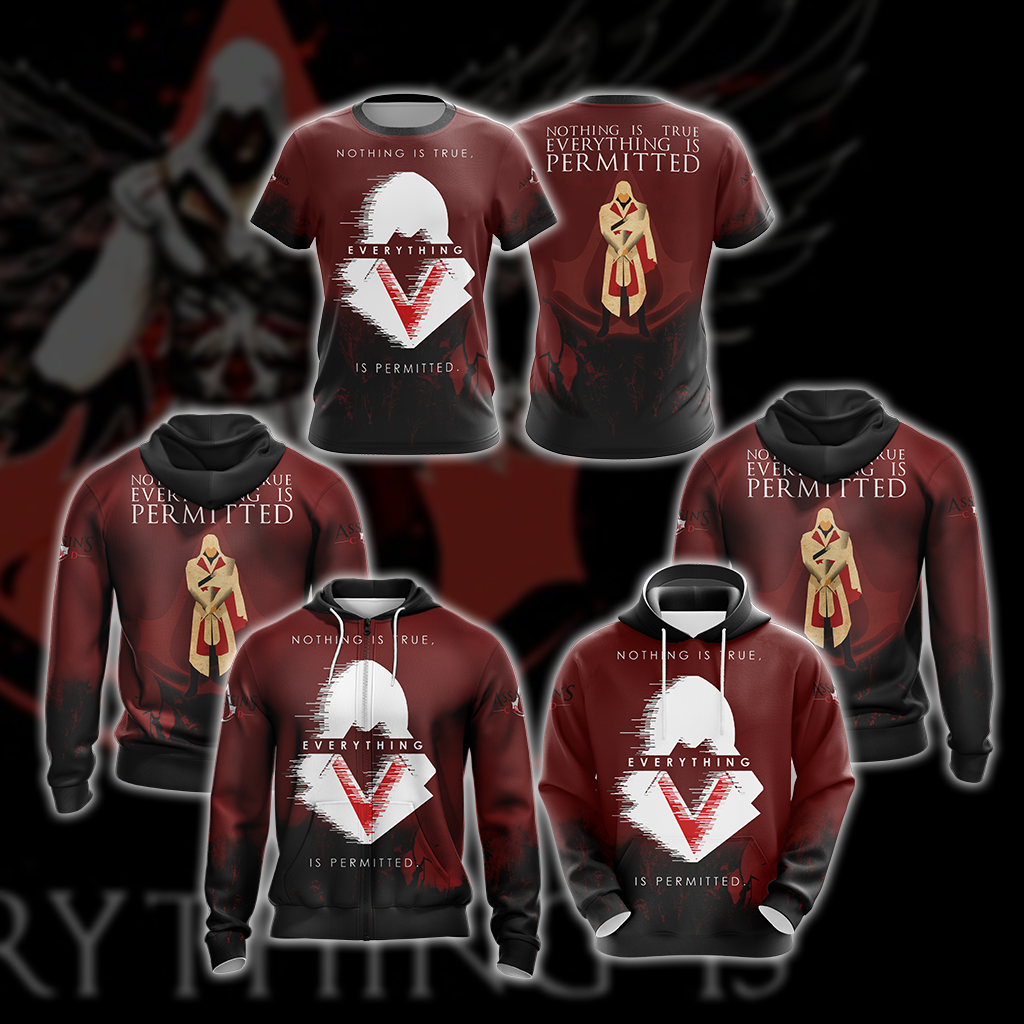 Assassin's Creed - Nothing Is True Everything Is Permitted Unisex 3D T-shirt
