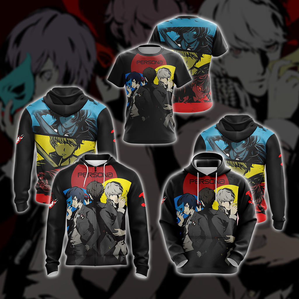 Persona 3, 4, 5 Protagonists Unisex 3D T-shirt