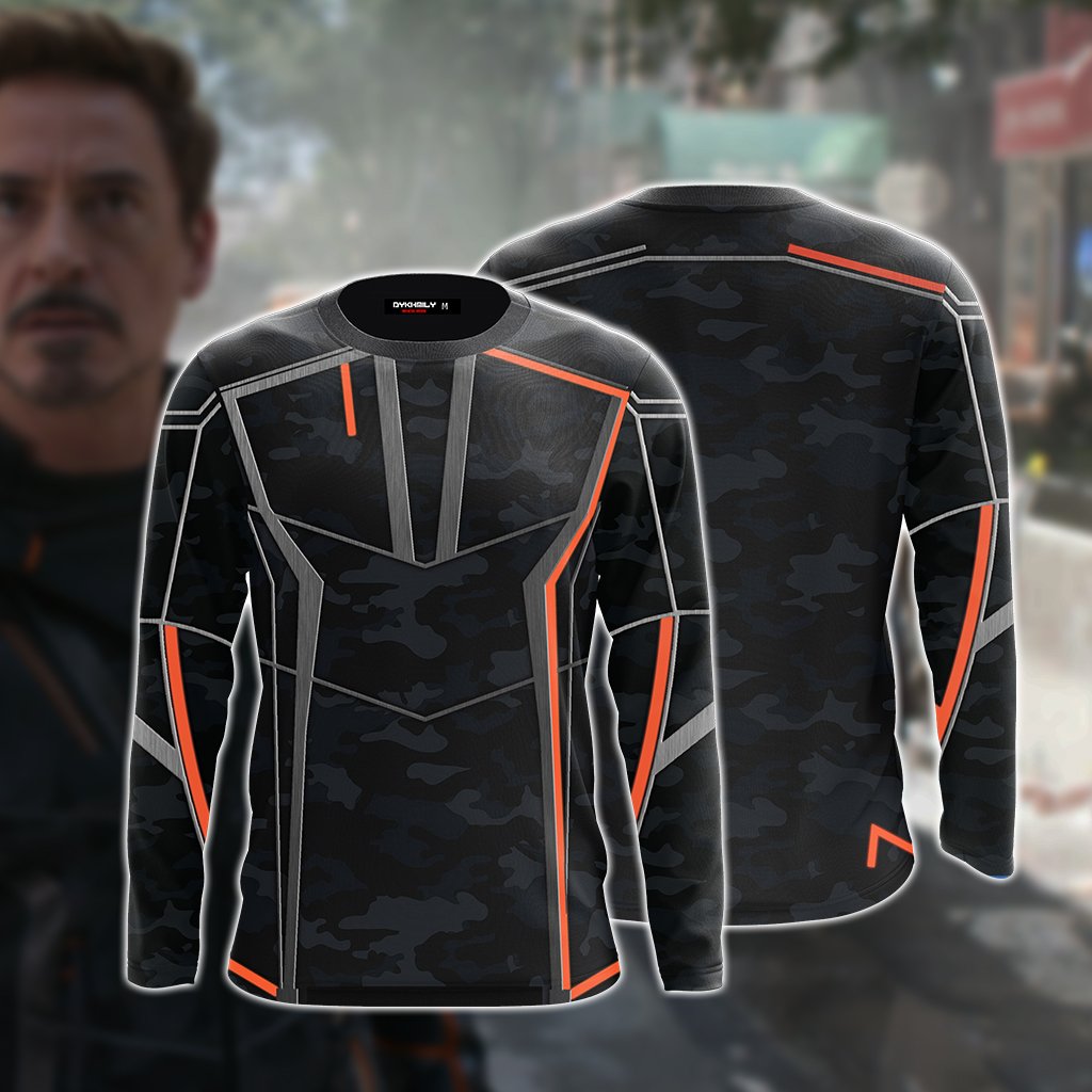 Iron Man Tony Stark Cosplay 3D Long Sleeve Shirt US/EU S (ASIAN L)