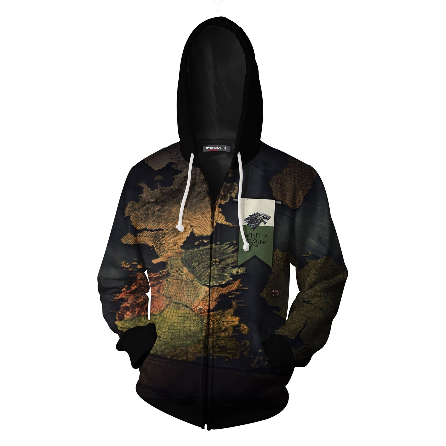 Winter Is Coming Stark Game Of Thrones Zip Up Hoodie