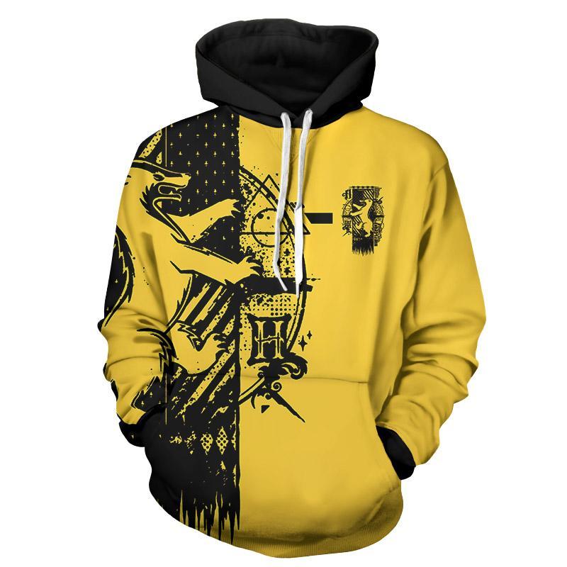 Quidditch Hufflepuff Harry Potter Unisex 3D T-shirt